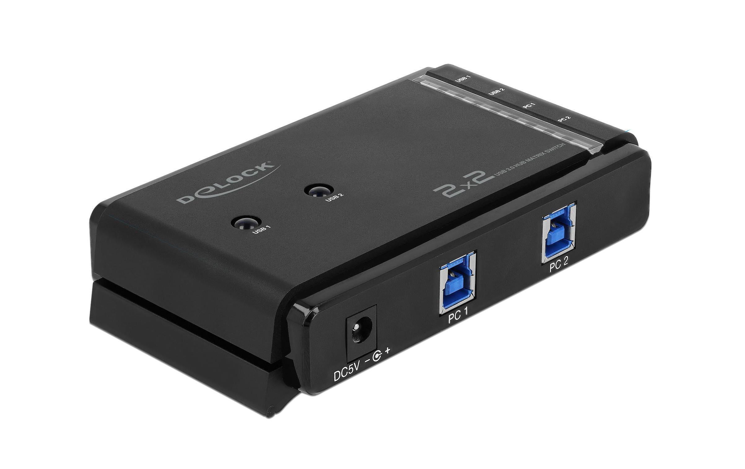 Delock USB3.0 Matrix Switch 2x2 2 PC's teilen sich 2 USB3.0 Geräte