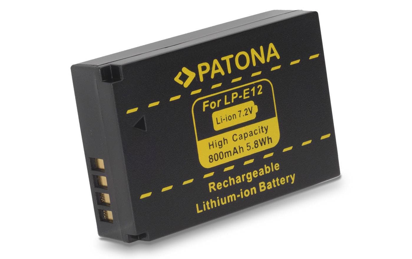 PATONA Akku LP-E12, 800 mAh / 7.2V für EOS M/100D,