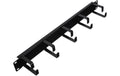 19" WIREWIN 1HE Kabelführungspanel mit 5 Metallringen, schwarz