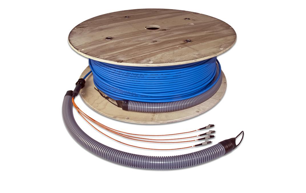 Lightwin vorkonfektioniertes LWL Kabel 4xLC Multimode, LC-LC, 100m, OM4