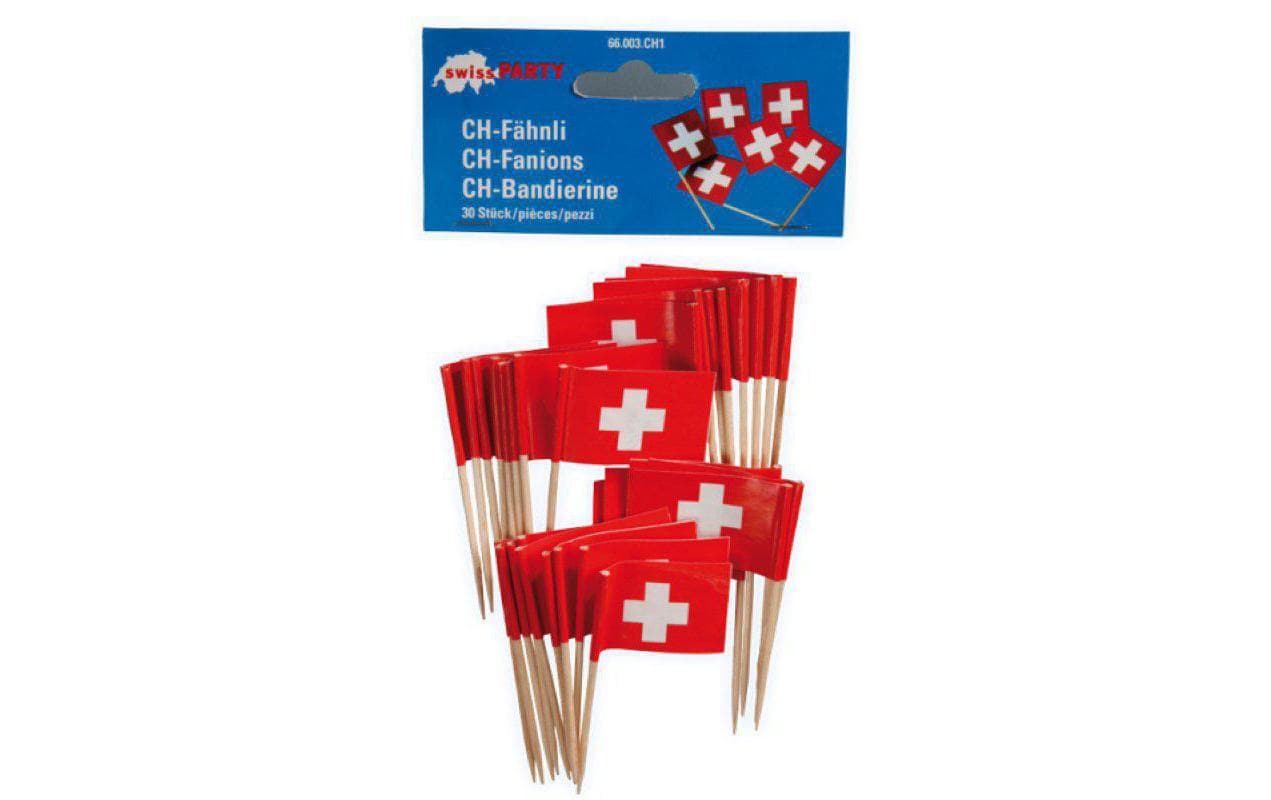 CH Zahnstocherfähnli Set à 30 Stück Länge: 6.5cm