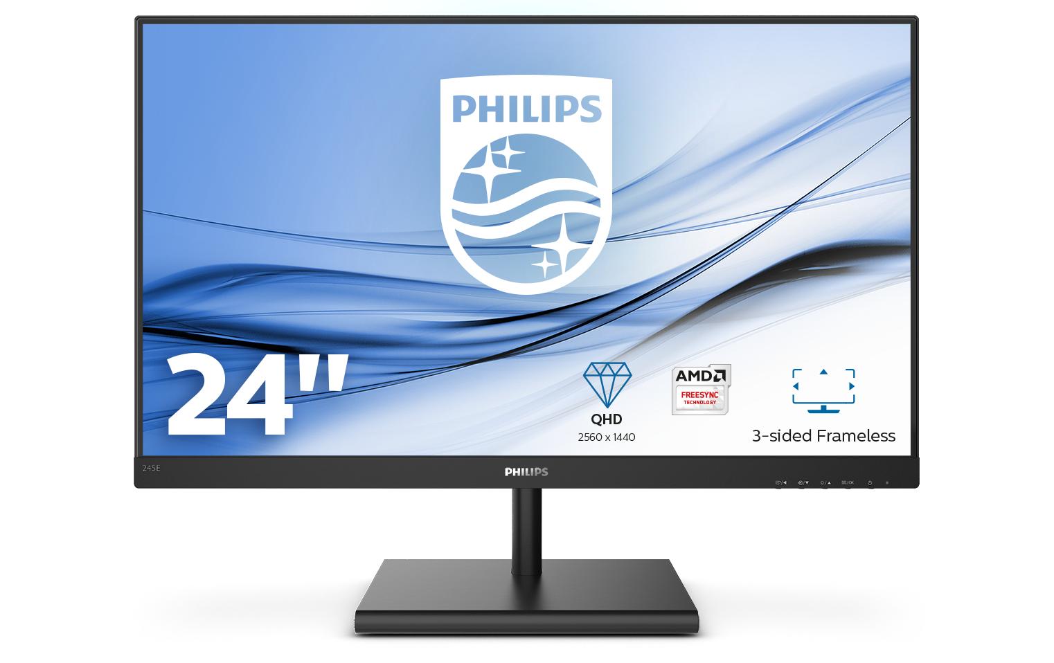 Philips 245E1S/00 24", 2560x1440, IPS DP, VGA, HDMI, Adaptive-Sync