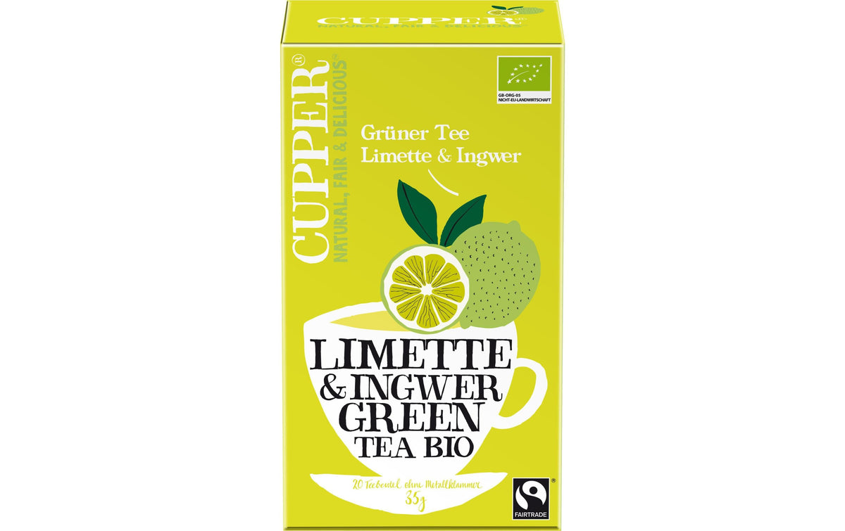 Grüner Tee Limette und Ingwer, Aufg Pack 20 x 1.75 g