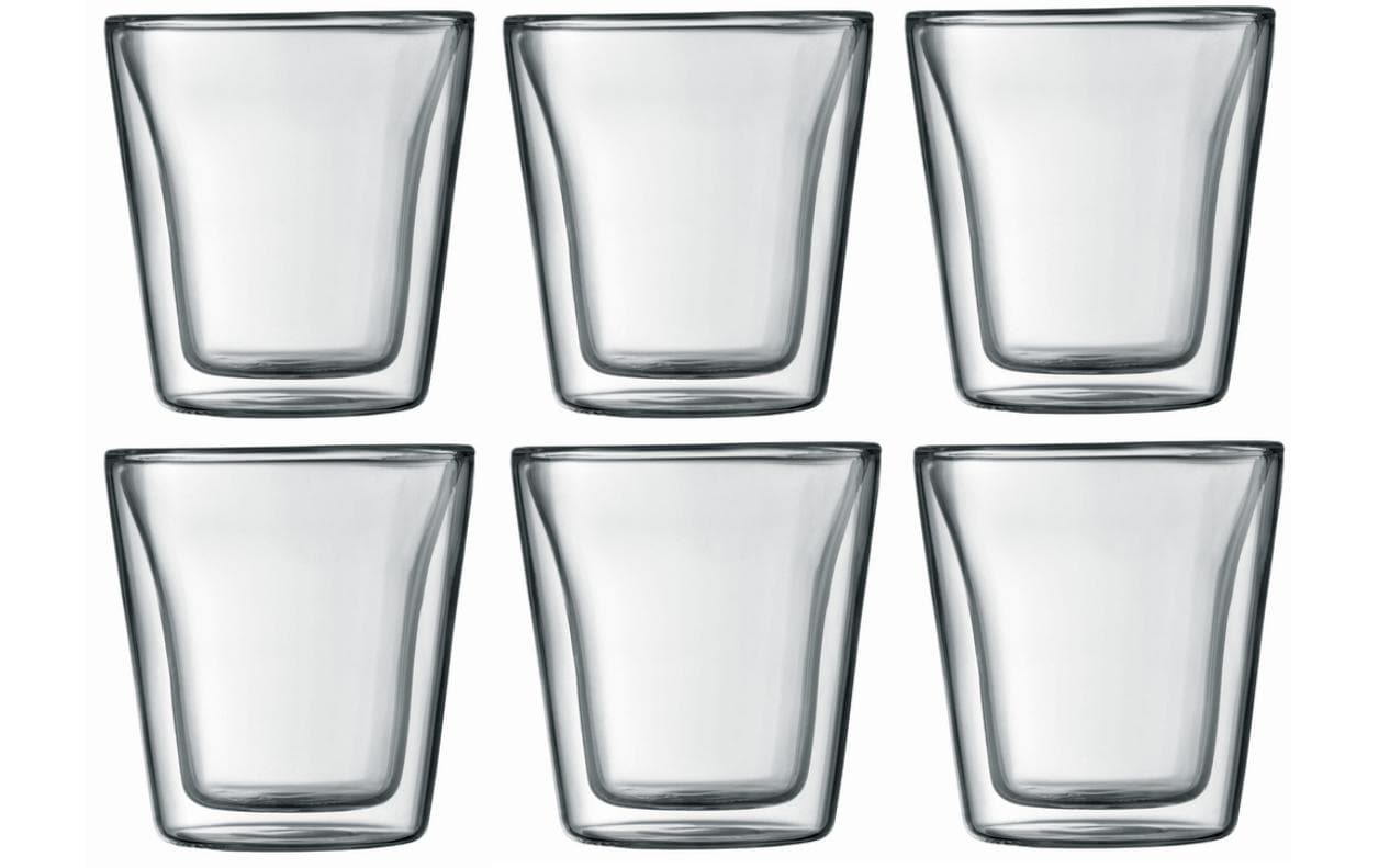 Bodum CANTEEN Glas 0.1 Liter Set 6 Stück, doppelwandig