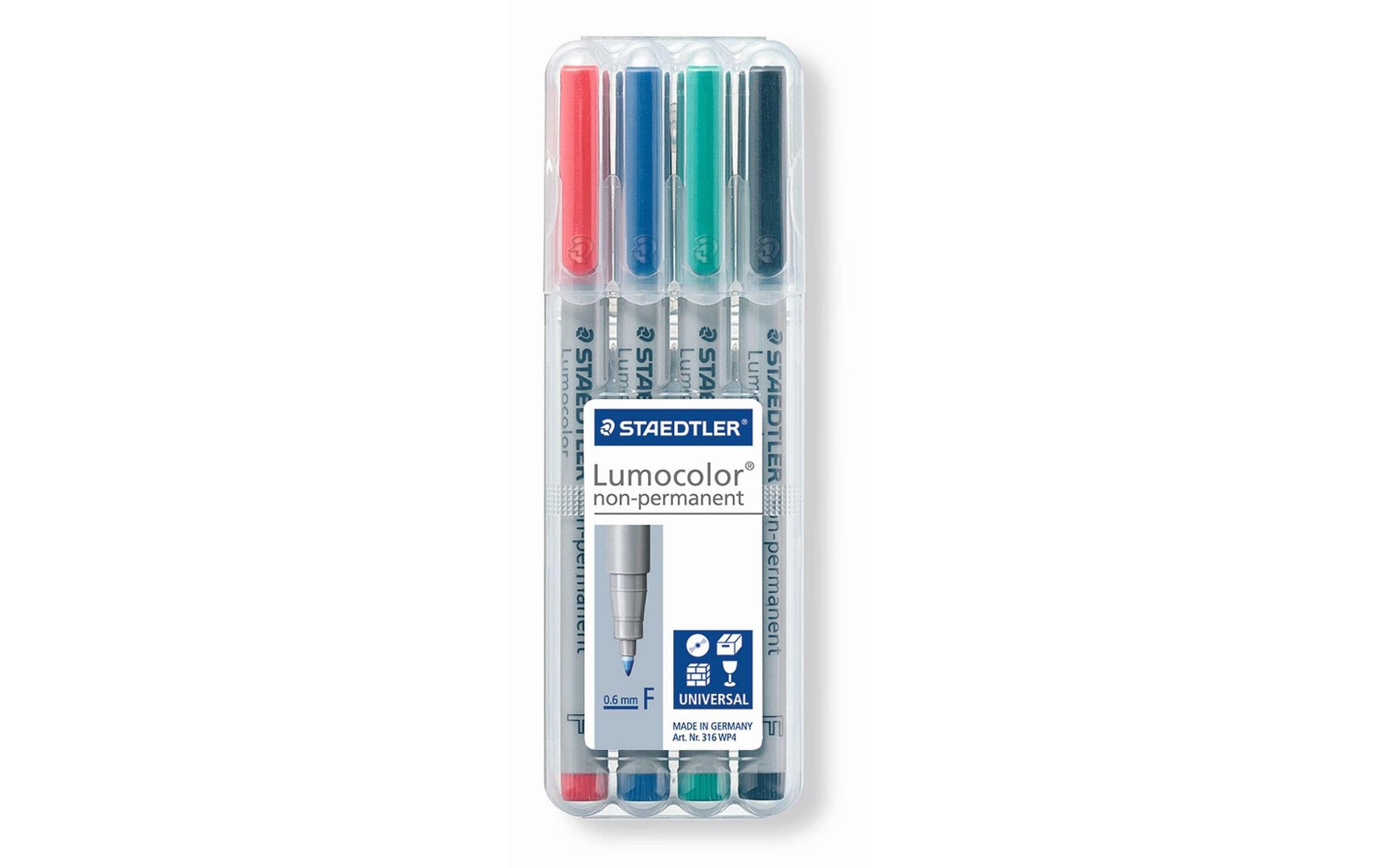 STAEDTLER 316 Folienstift Lumocolor F 4St nonpermanent,S-Spitze, ca. 0.6 mm