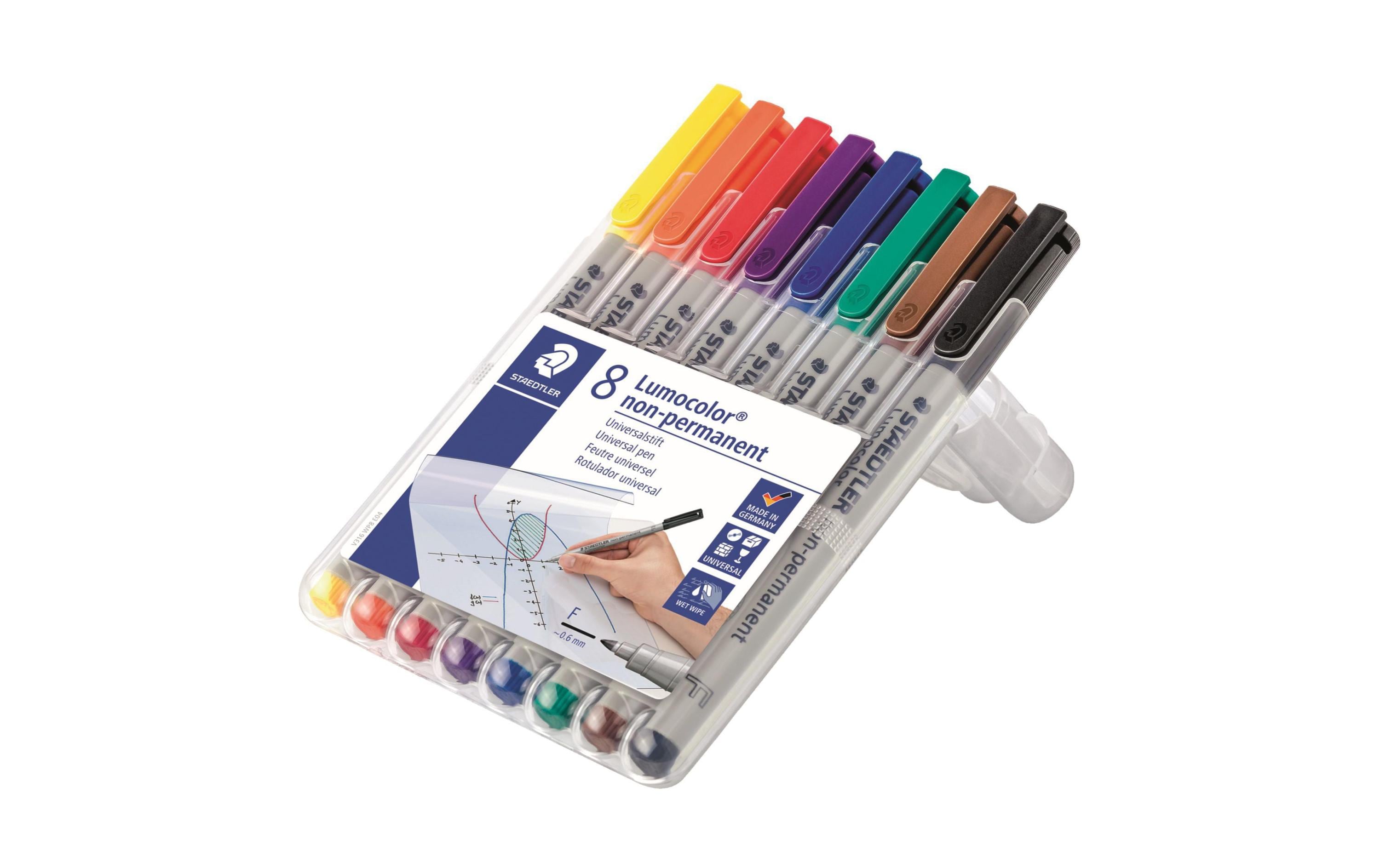 STAEDTLER 316 Folienstift Lumoc. F 8St Box nonpermanent,S-Spitze, ca. 0.6 mm