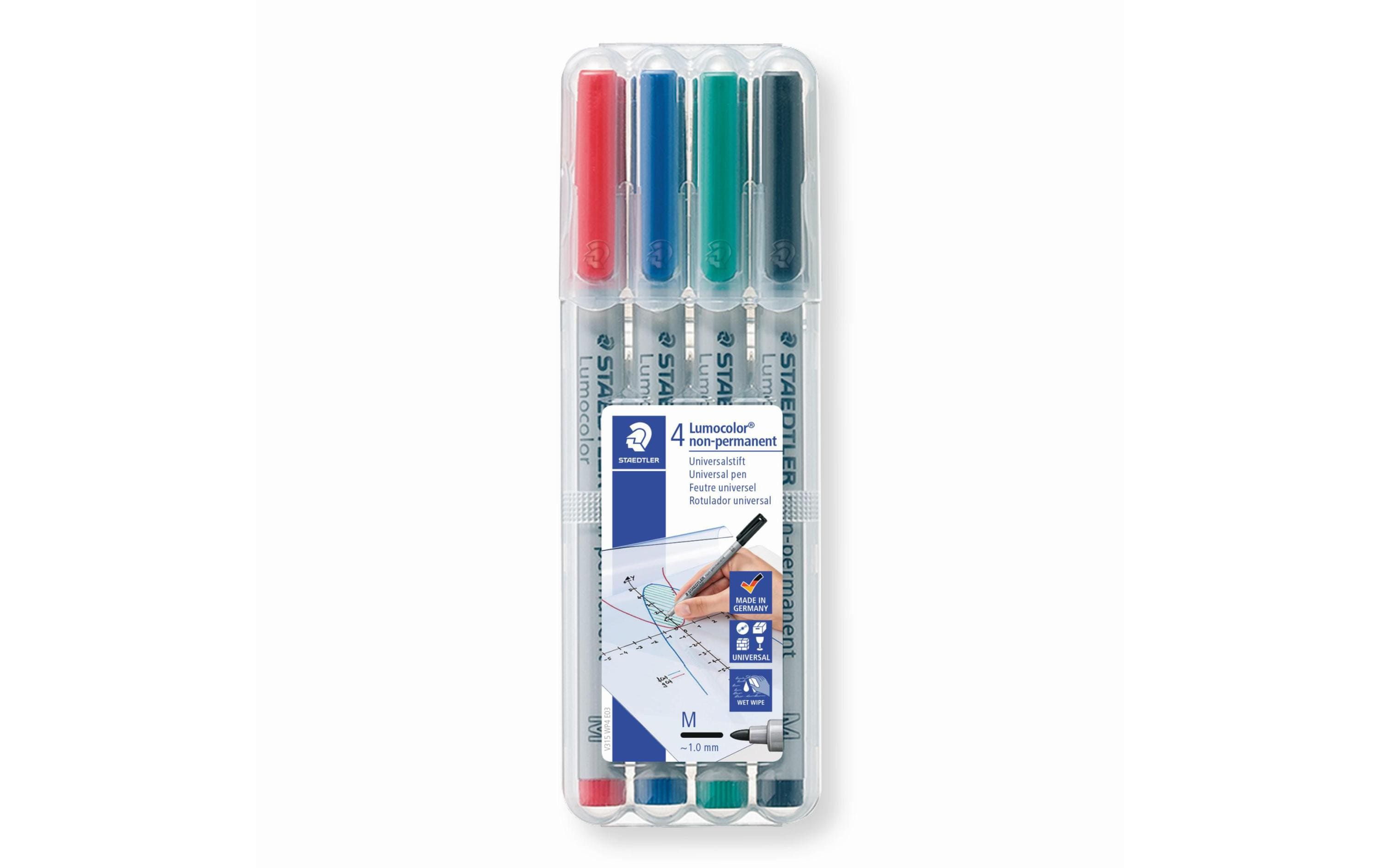 STAEDTLER 315 Folienstift Lumoc M 4St Box nonpermanent,M-Spitze, ca. 1.0 mm