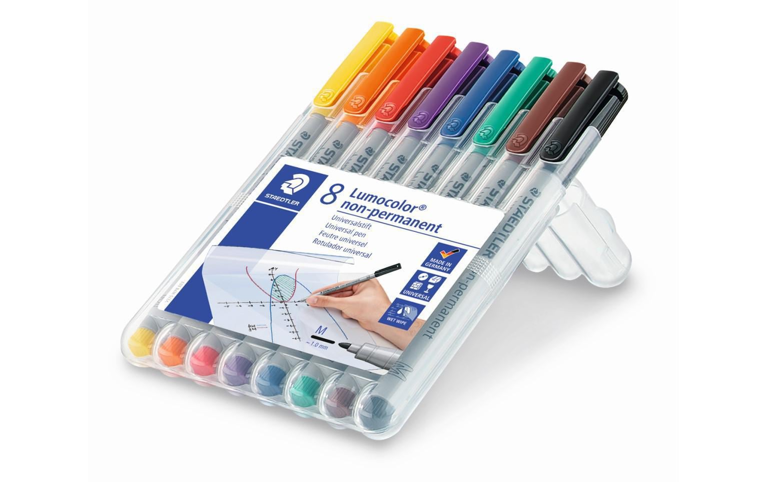 STAEDTLER 315 Folienstift Lumocolor M 8St nonpermanent,M-Spitze, ca. 1.0 mm