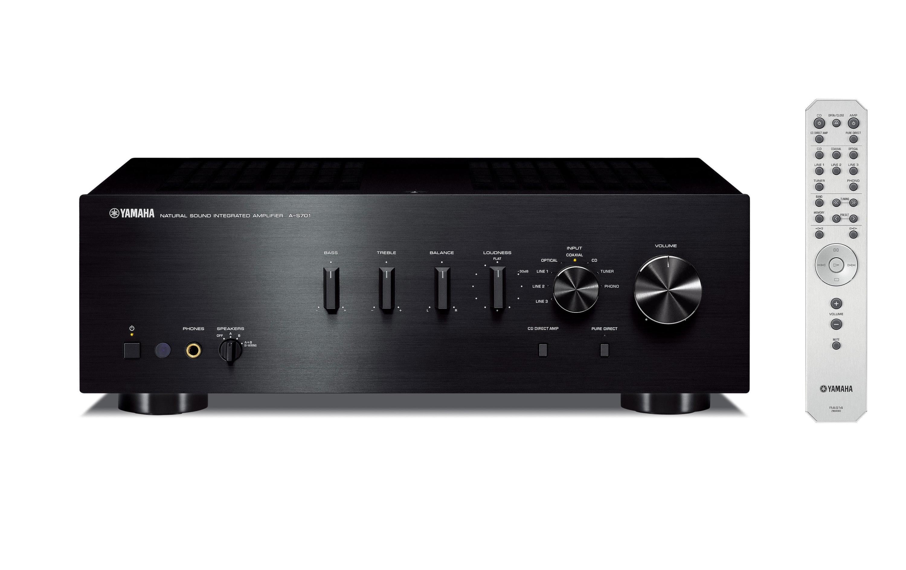 Yamaha A-S701-B, Stereo Vollverstärker 2x 160Watt, Pure Direct, Schwarz