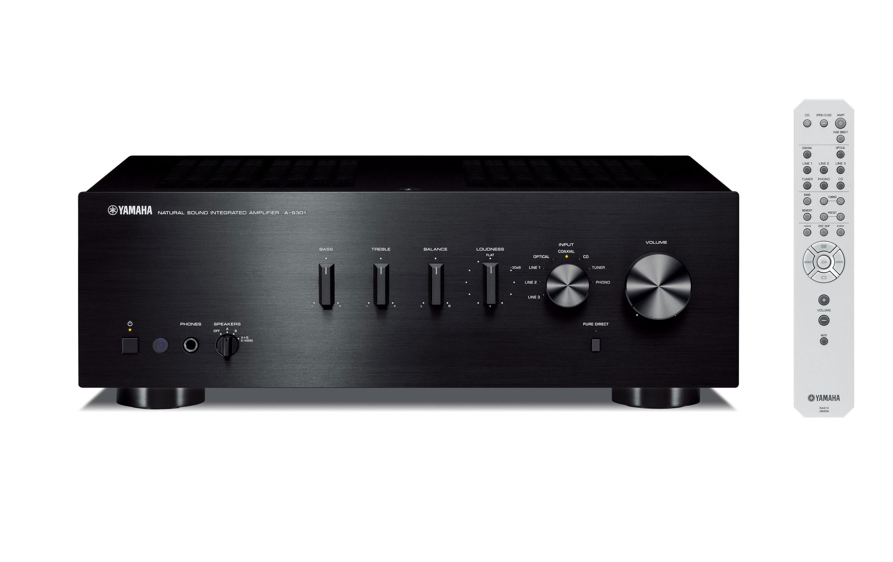 Yamaha A-S301-B, Stereo Vollverstärker 2x 95Watt, Pure Direct, Schwarz