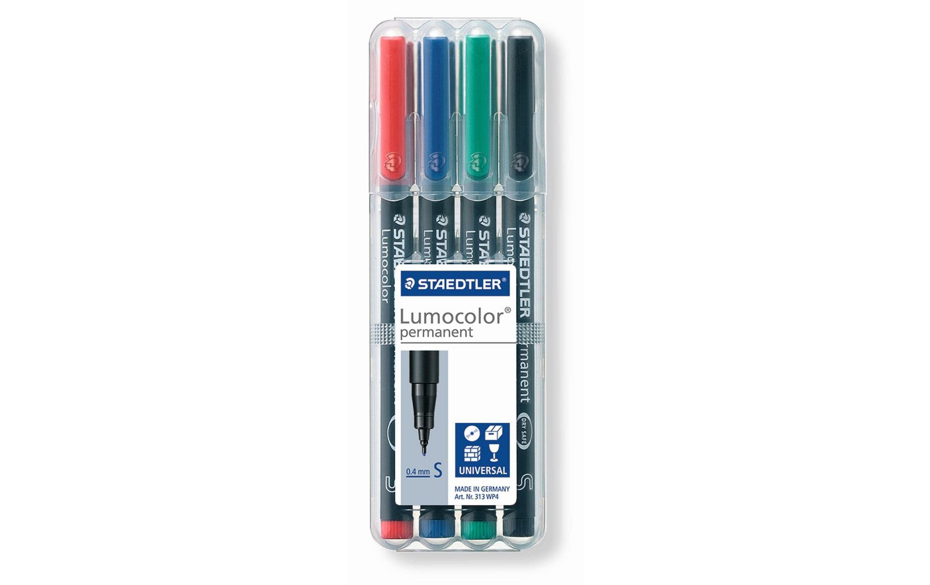 STAEDTLER 313 Folienstift Lumoc S 4St Box permanent, S-Spitze, ca. 0.4 mm