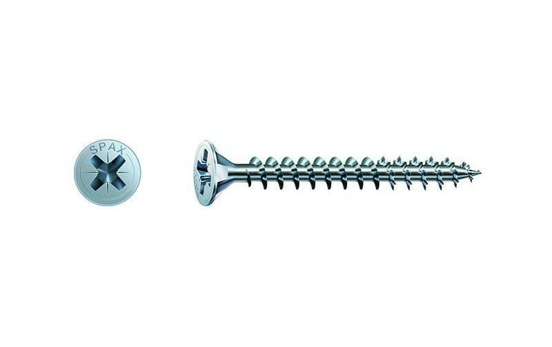 SPAX Spanplattenschrauben SK PZ2 3,5x20 mm Vollgewinde, verzinkt, 1000 Stk.
