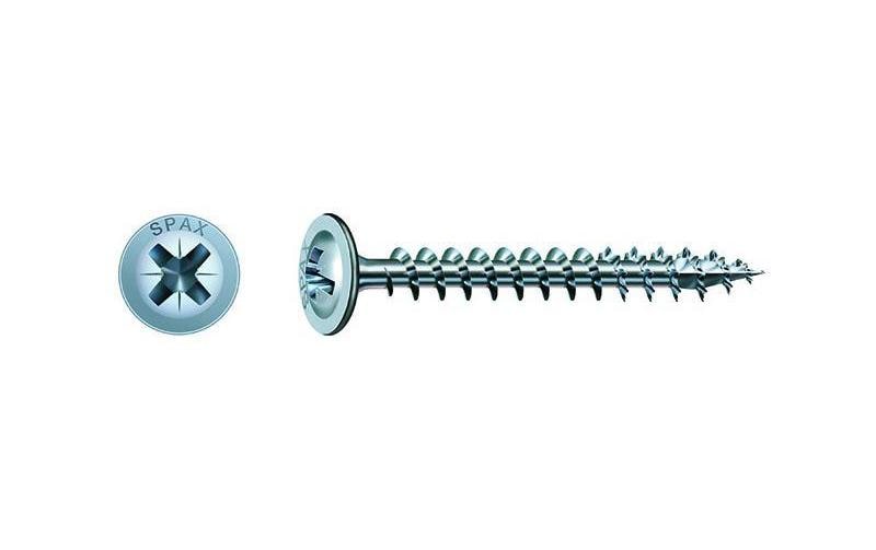 SPAX Rückwandschrauben PZ2 4,0x13 mm Vollgewinde, verzinkt, 1000 Stk.