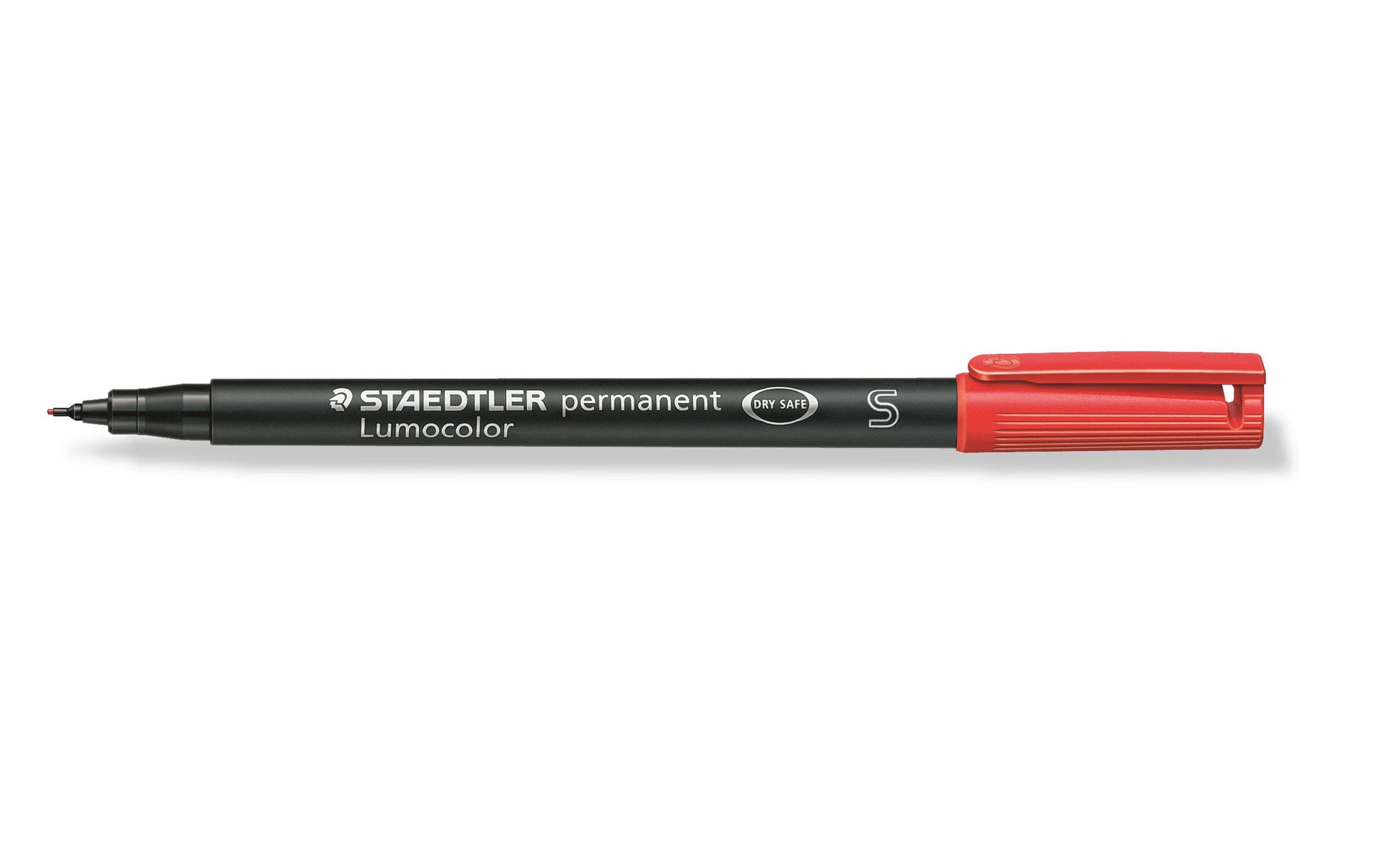 STAEDTLER 313 Folienstift Lumocolor S rot permanent, S-Spitze, ca. 0.4 mm, 10 Stk.