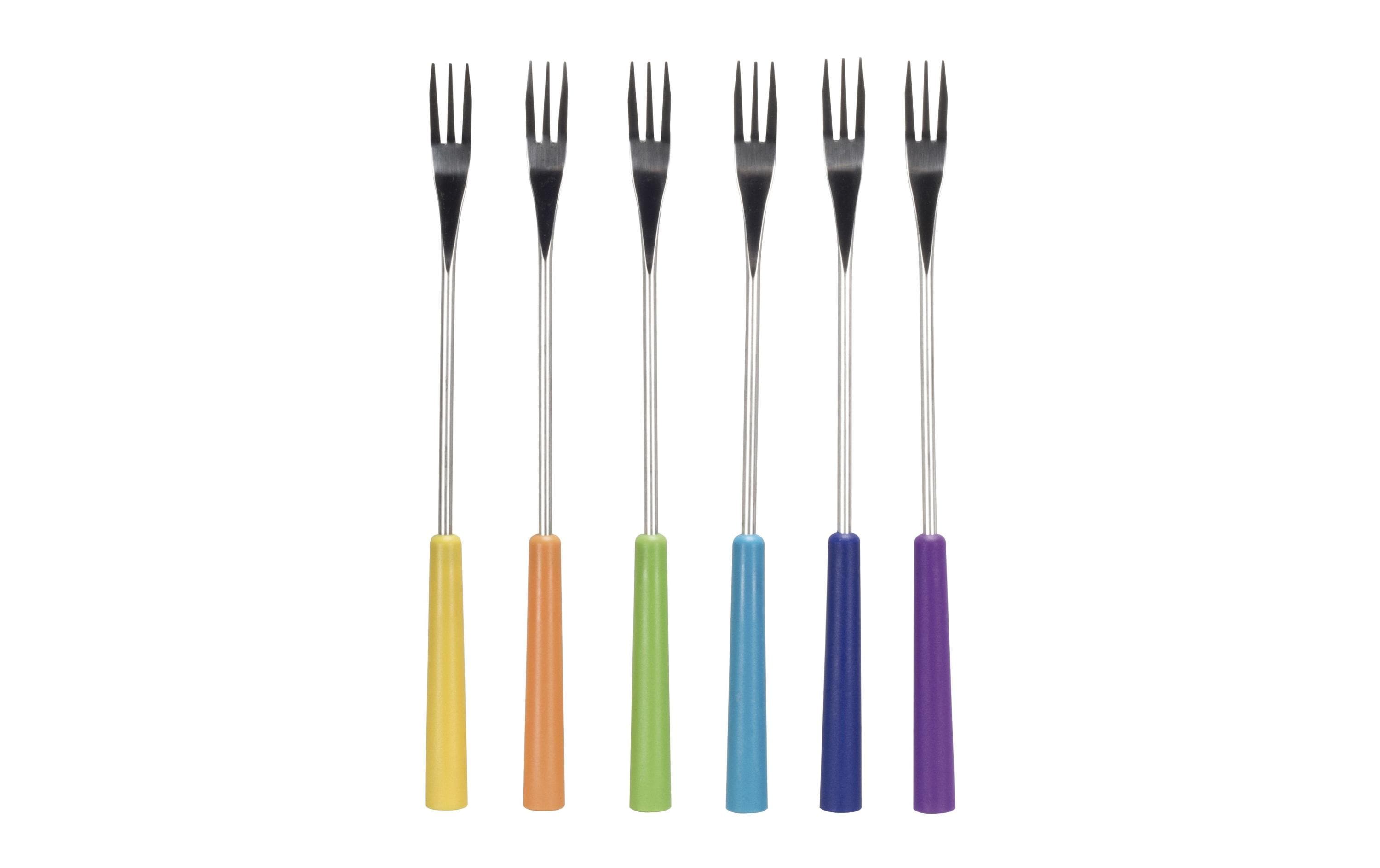 Nouvel Käsefondue Gabeln Colori 6 Stück, Kunststoffgriff