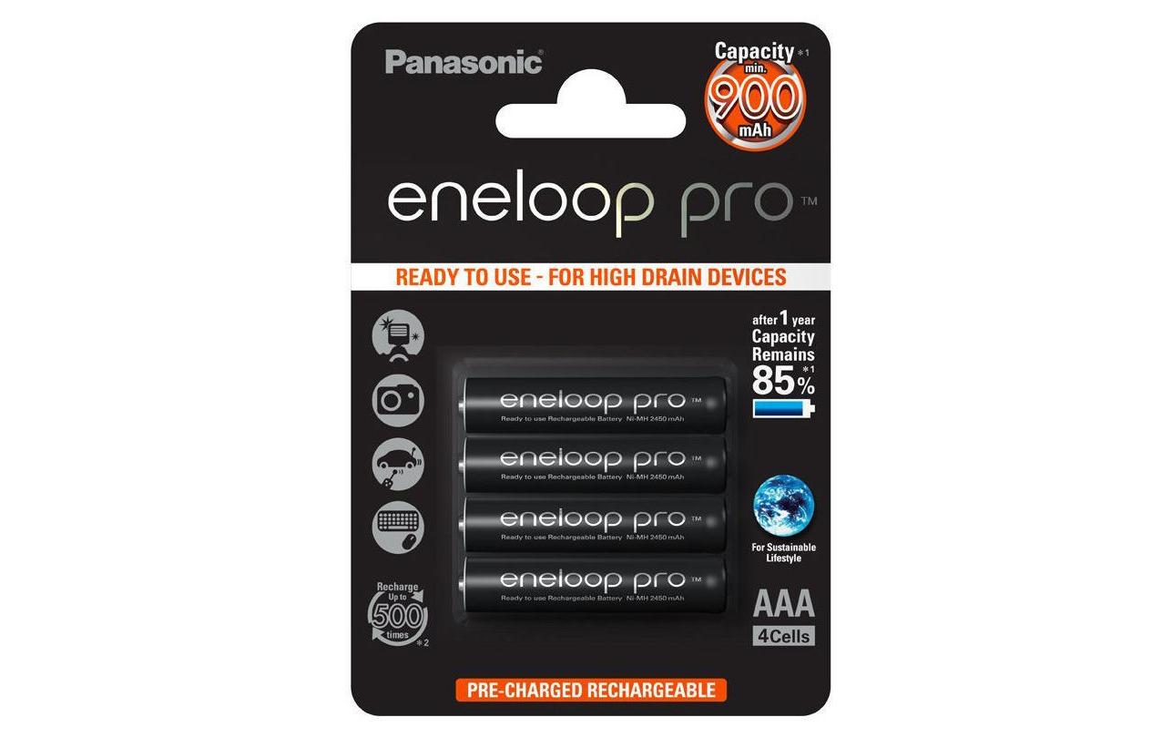 Panasonic eneloop pro BK-4HCDE/4BE 4er Pack AAA, 930mAh, 1.2V, vorgeladen,