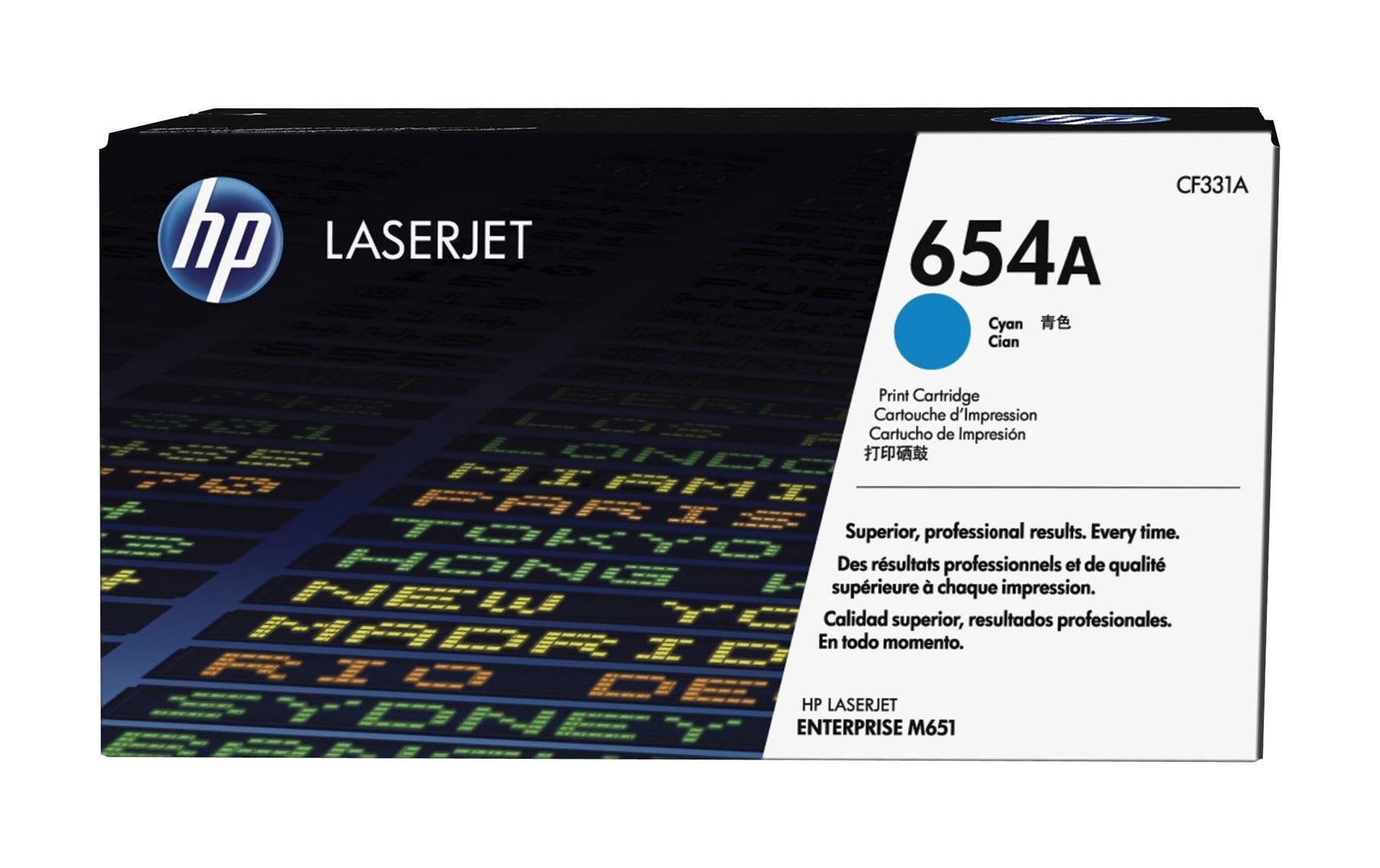 HP Toner 654A - Cyan (CF331A) Seitenkapazität ~ 15'000 Seiten