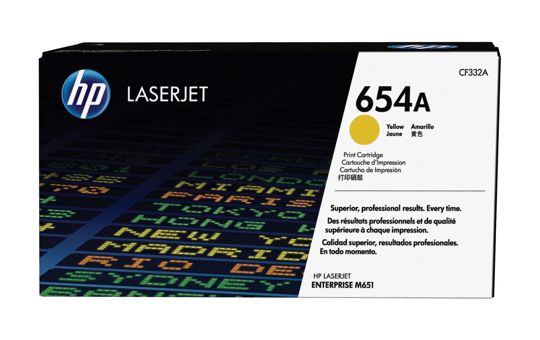 HP Toner 654A - Yellow (CF332A) Seitenkapazität ~ 15'000 Seiten
