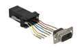 RJ-45 Buchse zu RS232 Stecker Montagesatz Anleitung, individuell schaltbar, schwarz