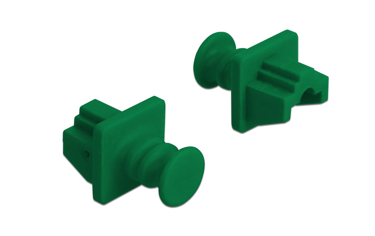 Delock RJ-45 Staubschutz, 10 Stück zum Schutz von Netzwerkports, grün