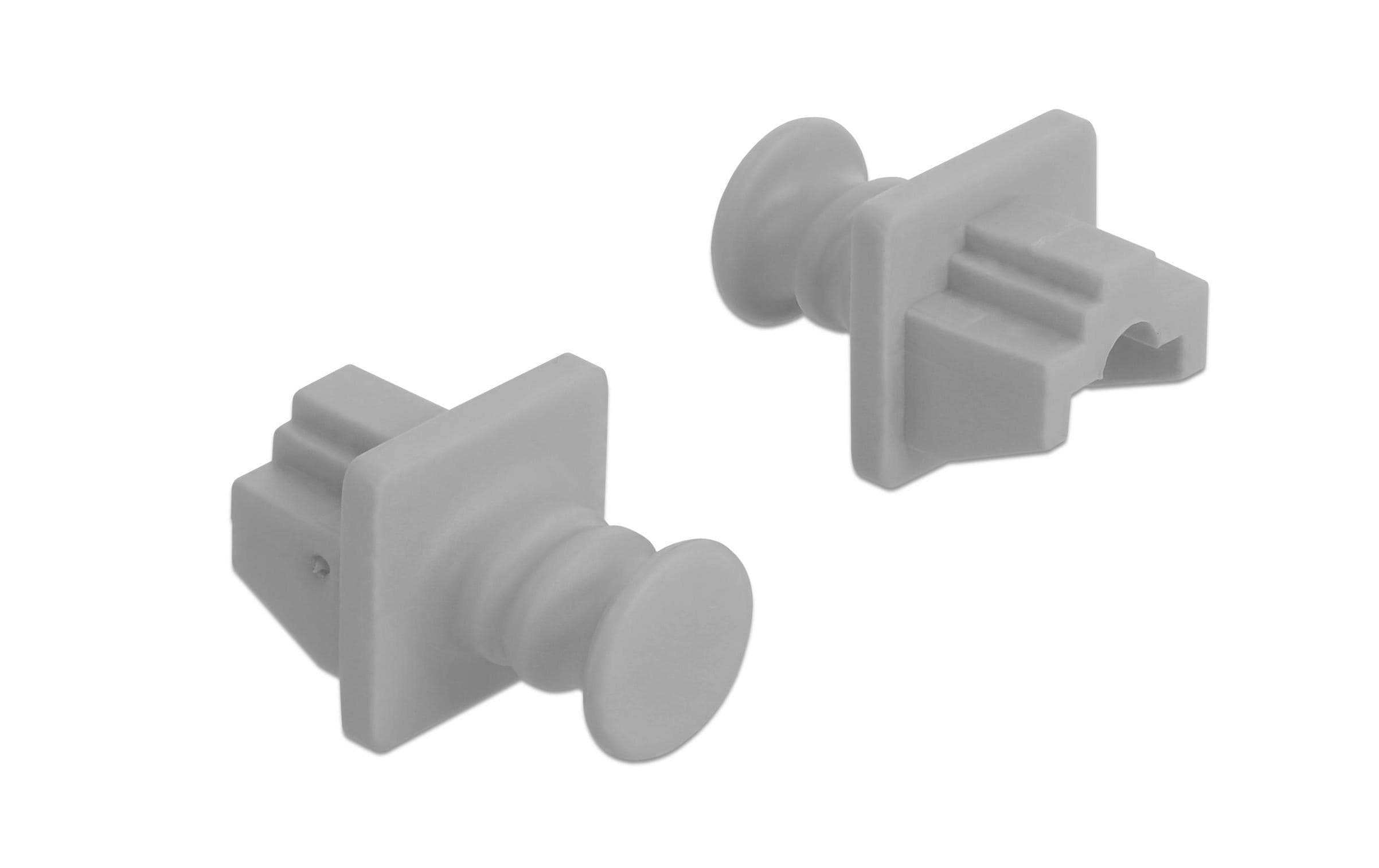 Delock RJ-45 Staubschutz, 10 Stück zum Schutz von Netzwerkports, grau