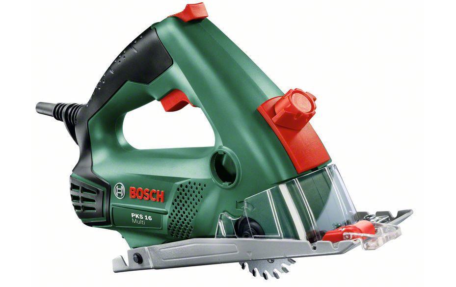 BOSCH Mini-Handkreissäge PKS 16 Multi 400 Watt-Motor, Schnitttiefe bis 19mm