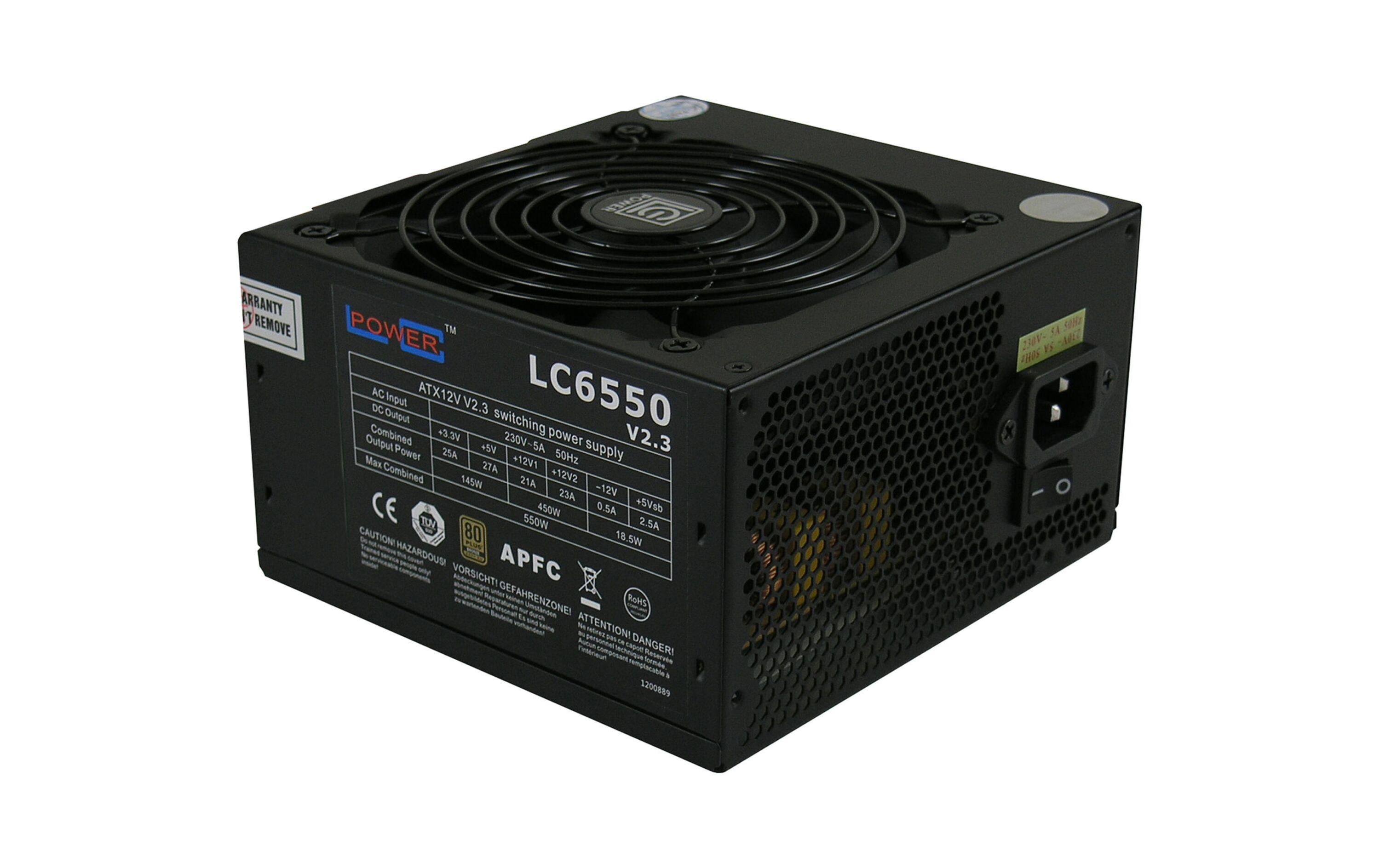 Netzteil LC Power, Super Silent Serie 550W 80+ Bronze, nonmodular