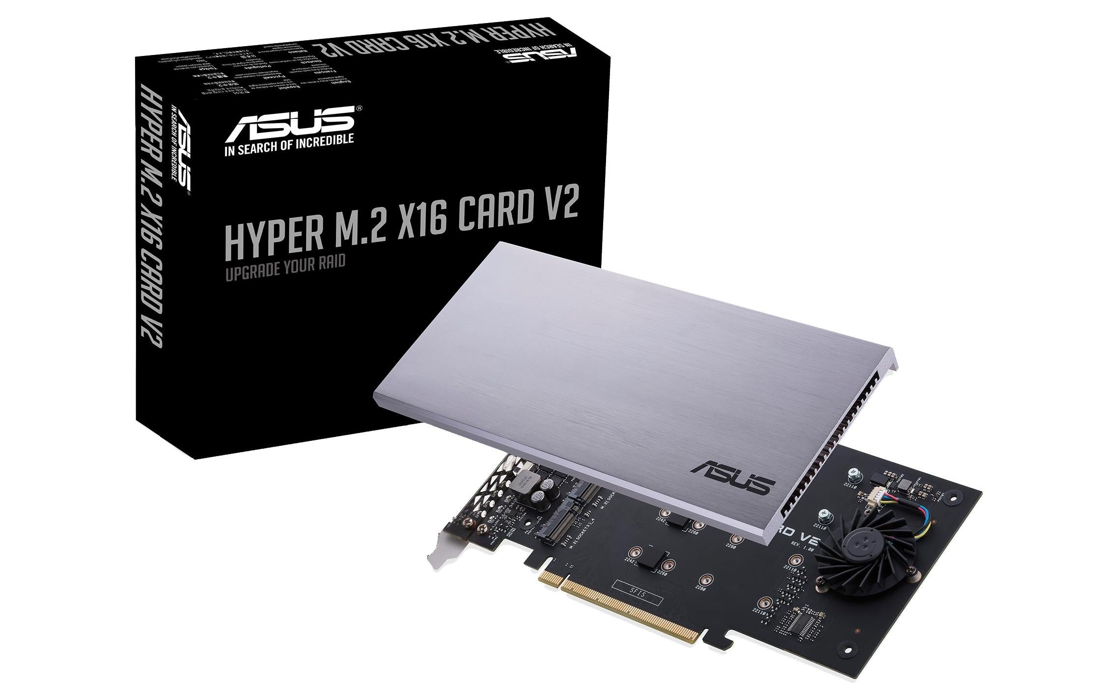 ASUS HYPER M.2 X16 CARD V2 4x M.2 Anschlüsse, 128 GBit/s