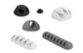 Delock Kabelhalter Komb Set, TPR, selbstkl. 6 Stück, diverse Kabelhalter grösse