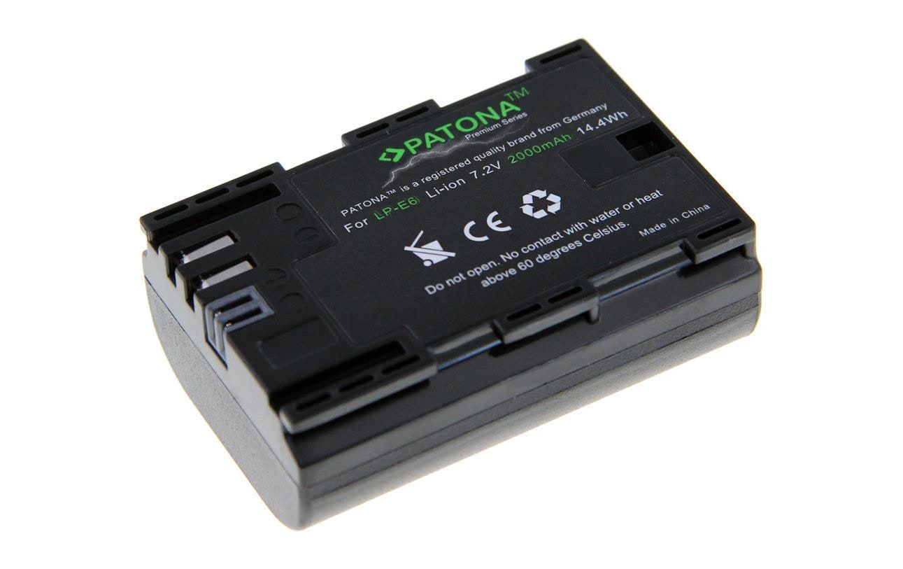 PATONA Akku LP-E6, 2000 mAh / 7.2V für EOS 5D Mark III / EOS 6D / 70D