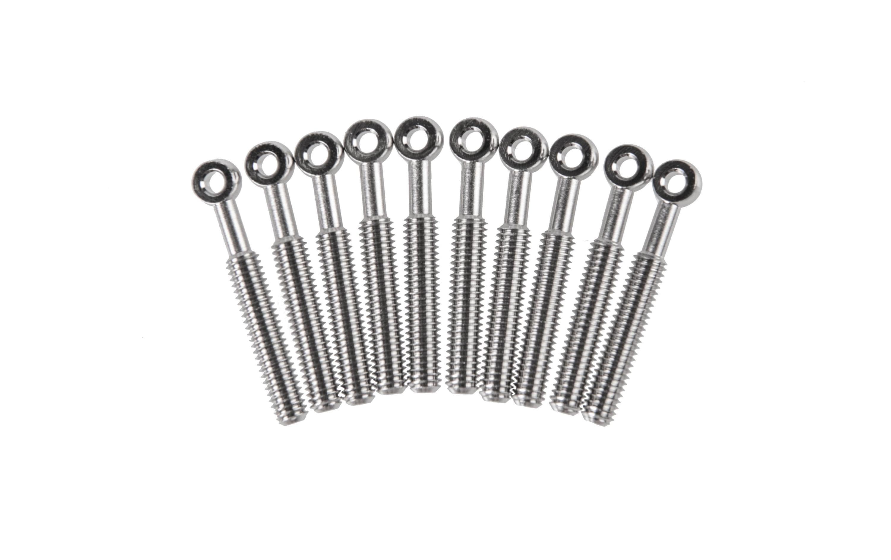 Augenschrauben M3, ms-vernickelt 10 Stück, Lochdurchmesser 2.5mm