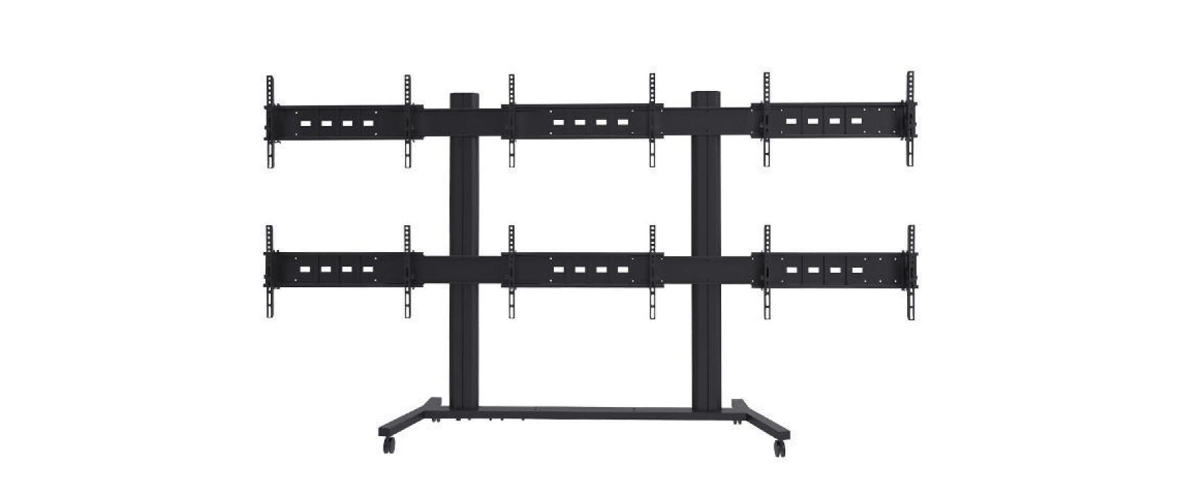 M Public Video Wall Stand 6-Screens bis max.240kg, Tragkraft, schwarz