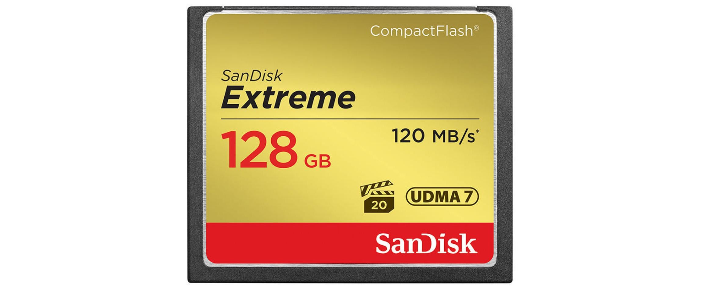 SanDisk CF Card 128GB Extreme 800x 120MB/sec, UDMA