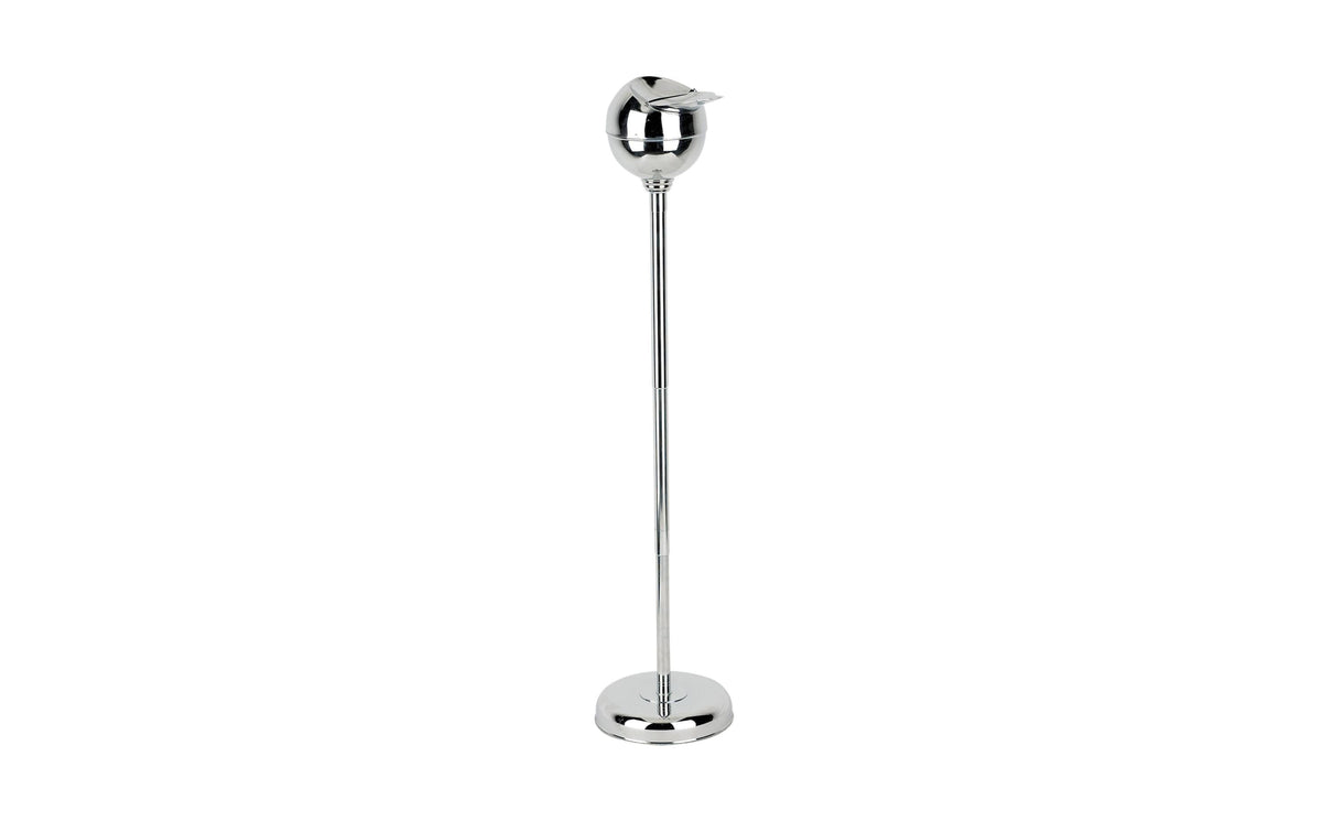 Kare Standaschenbecher, Stahl verchromt H: 72 cm, B: 13 cm, T: 13 cm