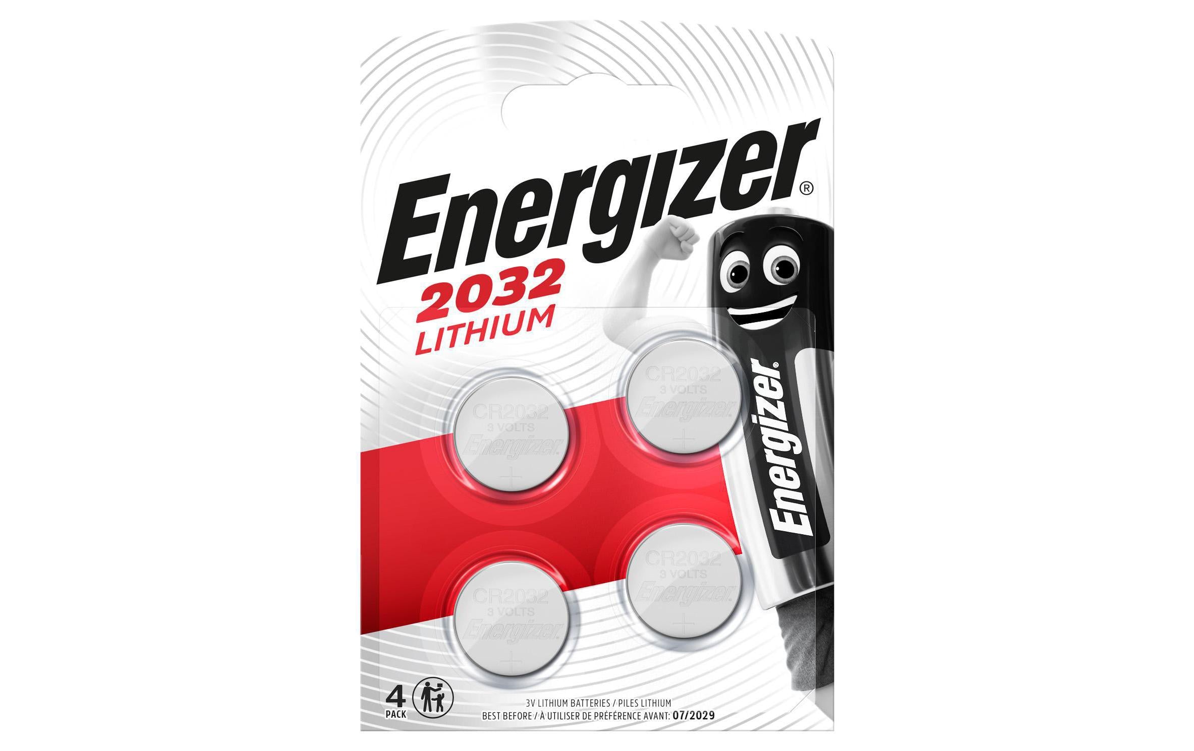 ENERGIZER Knopfzelle CR 2032 4 Stück