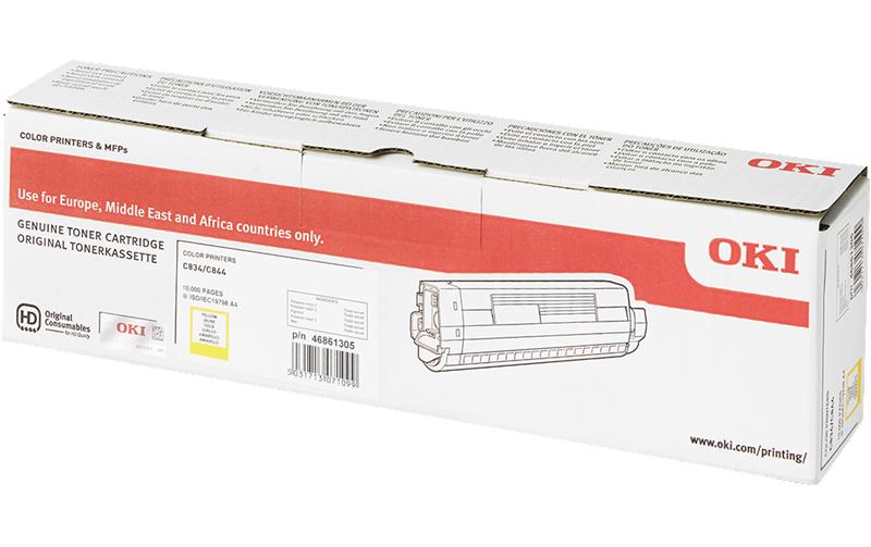 OKI Toner 46861305 yellow 10.000 Seiten, zu C-C824/834/844