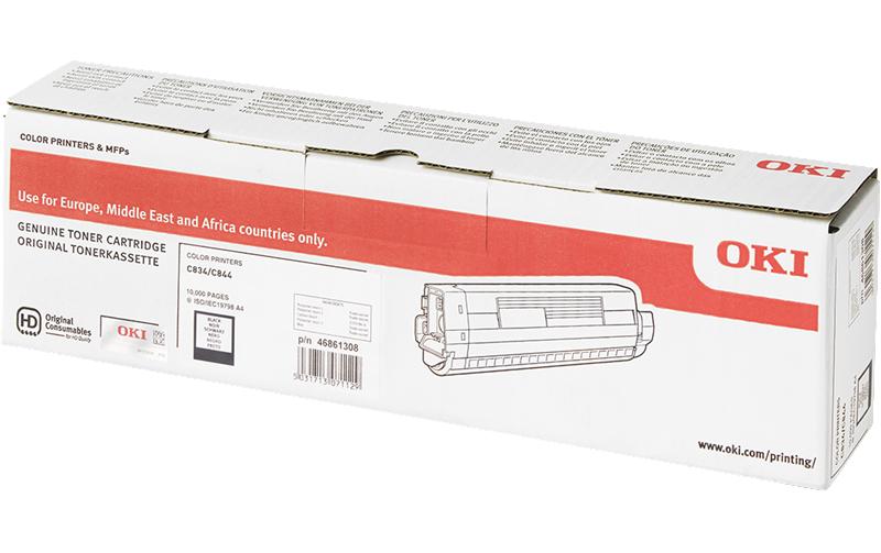 OKI Toner 46861308 schwarz 10.000 Seiten, zu C-C824/834/844