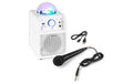 Vonyx SBS50W Party Speaker white Karaoke-Speaker, Lichteffekt, Mikrofon