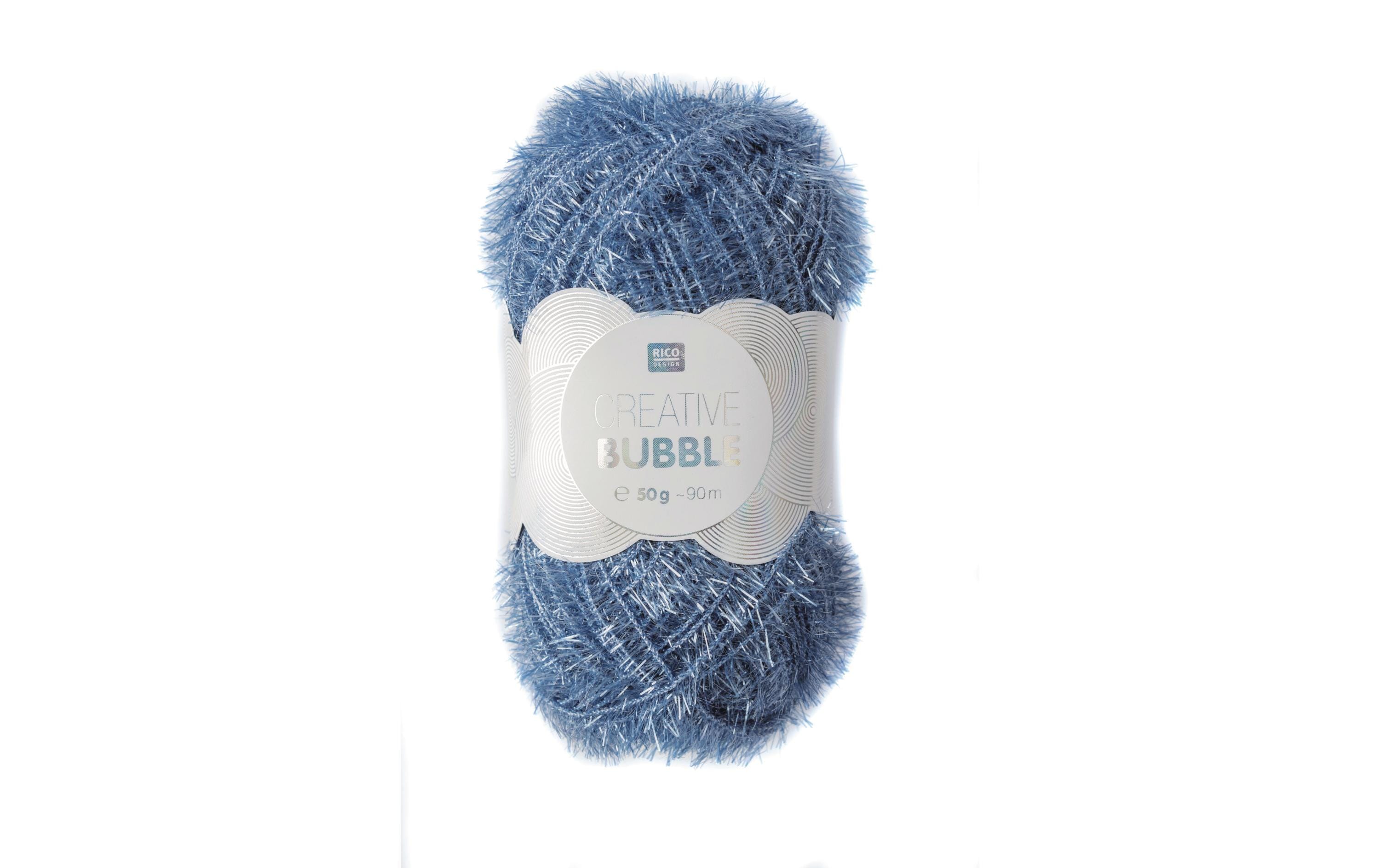 RICO Creative Bubble, blau 50 g, 90 m, 100 % PES
