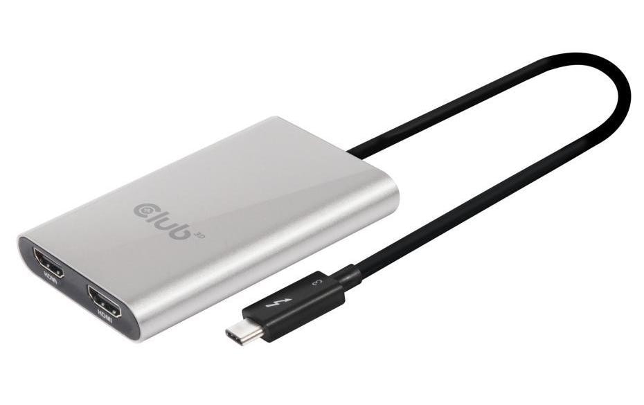 Club 3D, Adapterkabel Thunderbolt 3 Ausgang: 2x HDMI 2.0
