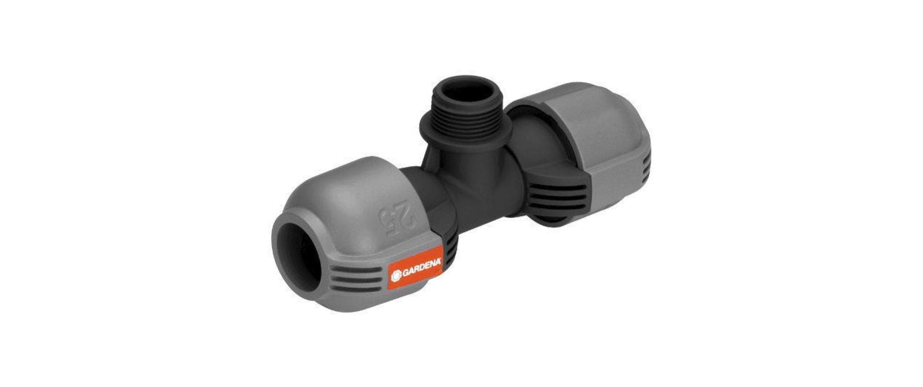 GARDENA T-Stück 25mm x 3/4" AG Mit "Quick & Easy"-Verbindungstechnik