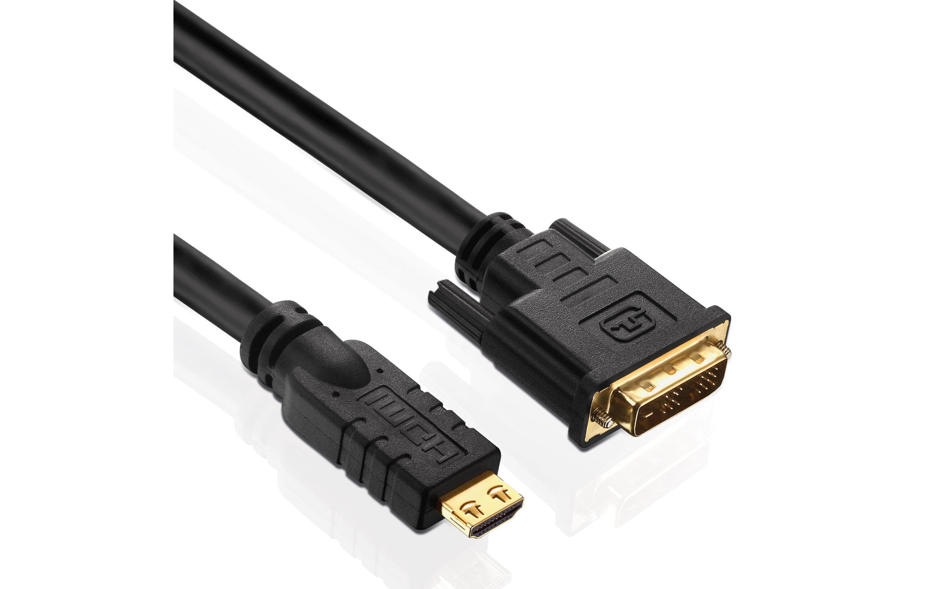 PureInstall, Adapterkabel HDMI/DVI, 0.50m 1080p, vergoldete Stecker