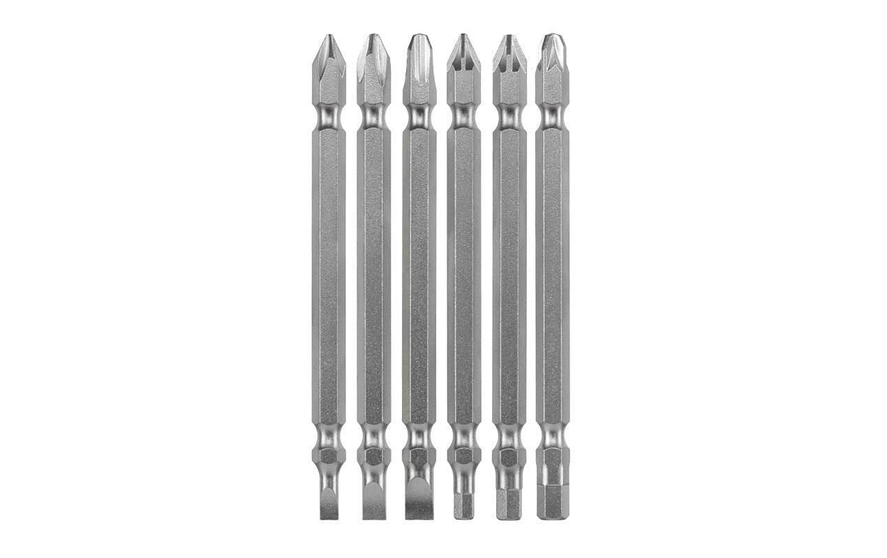 kwb Doppelbit-Set PH/PZ/Schlitz 100mm 6-tlg,PH1,2,3/PZ1,2,3/Schlitz 4,5,6mm