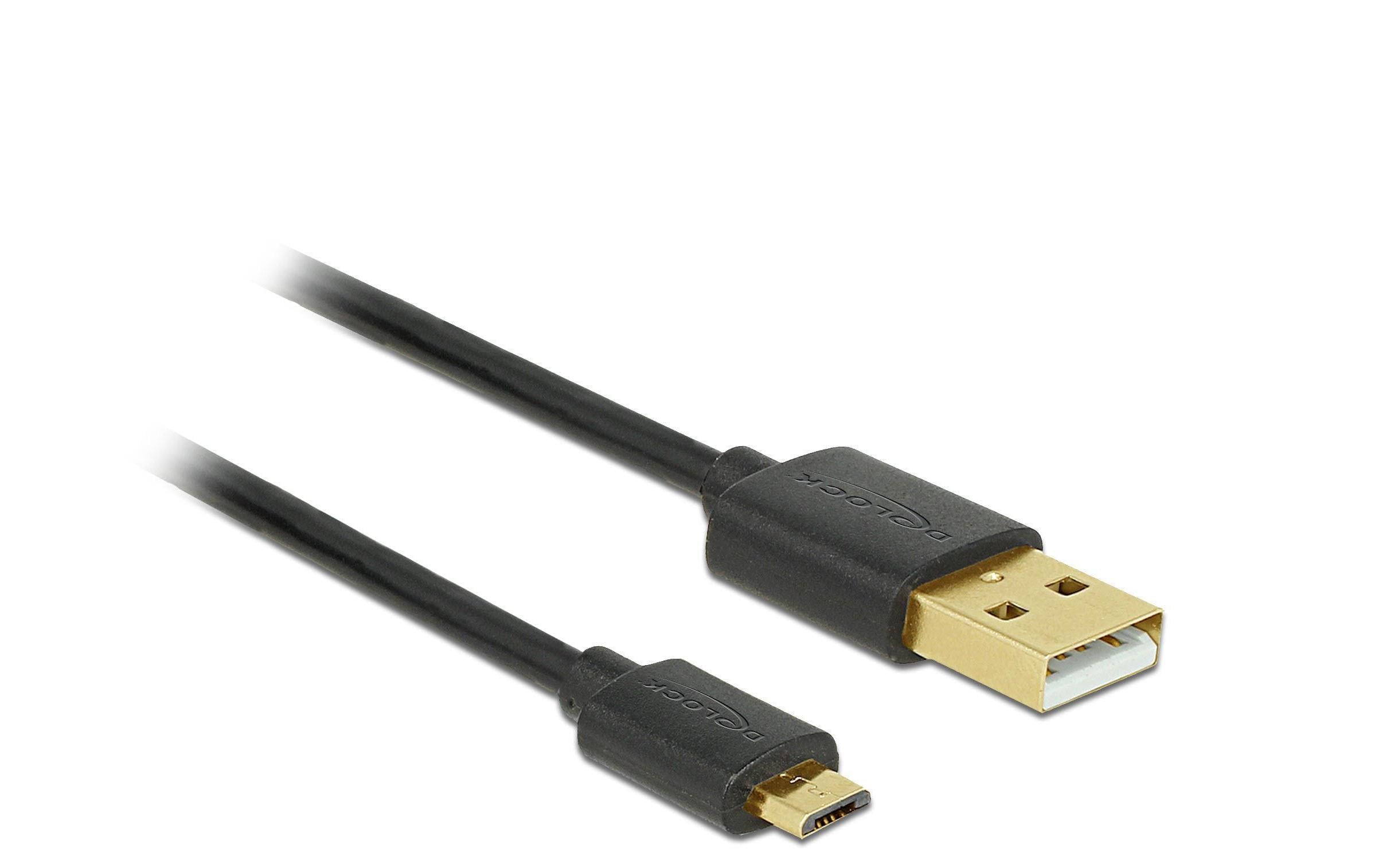 USB2.0-Kabel A-MicroB 3-Set, 30,60,90cm max. 480Mbps, Typ-C, schwarz