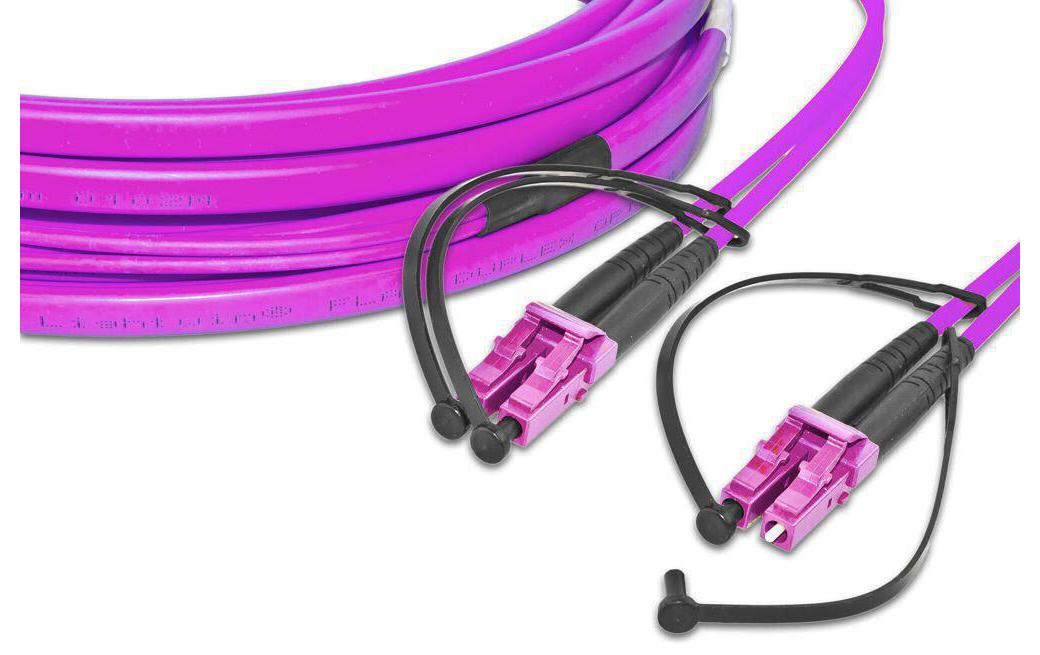 Lightwin LWL Duplex Patchkabel, 10Gbps, OM4 Multimode 50/125µm, LC-LC, 2m, Figur-0