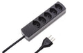 Max Hauri Steckdosenleiste Safety-Line 5xT23, schwarz, ohne Schalter