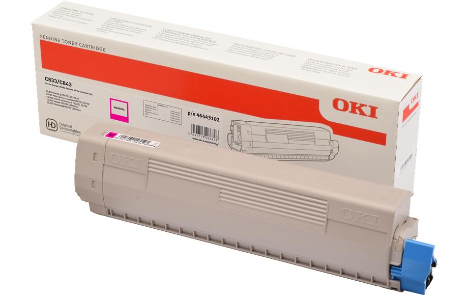 Oki Toner mag. 46443102 zu Oki C800 Serie magenta, 10'000 Seiten
