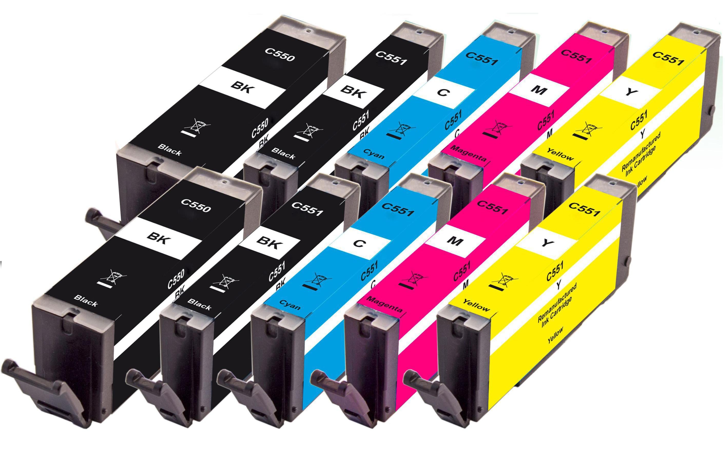 Peach Tinte Canon PGI-550/cli551mp 2x13, 6x8.5ml, 2xeach bk,pbk,c,m,y