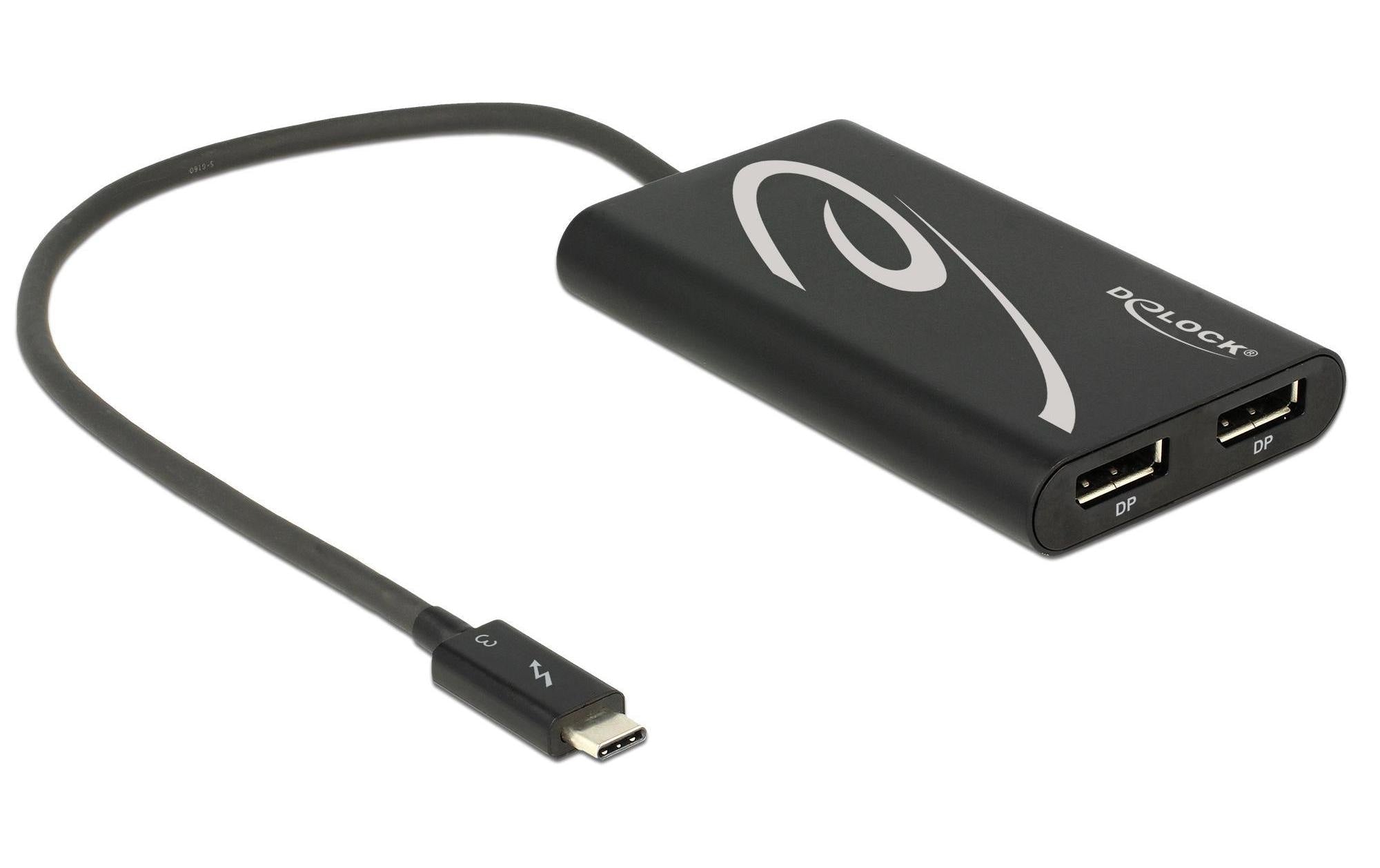 Monitoradapter Thunderbolt 3 zu 2xDP-Buchse Auflösung bis 4096 x 2160 @ 60 Hz