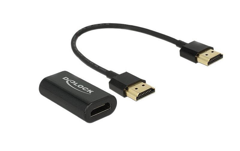 Monitoradapter HDMI-A zu VGA-Bu schwarz HDMI-A Stecker zu VGA 15pin Buchse